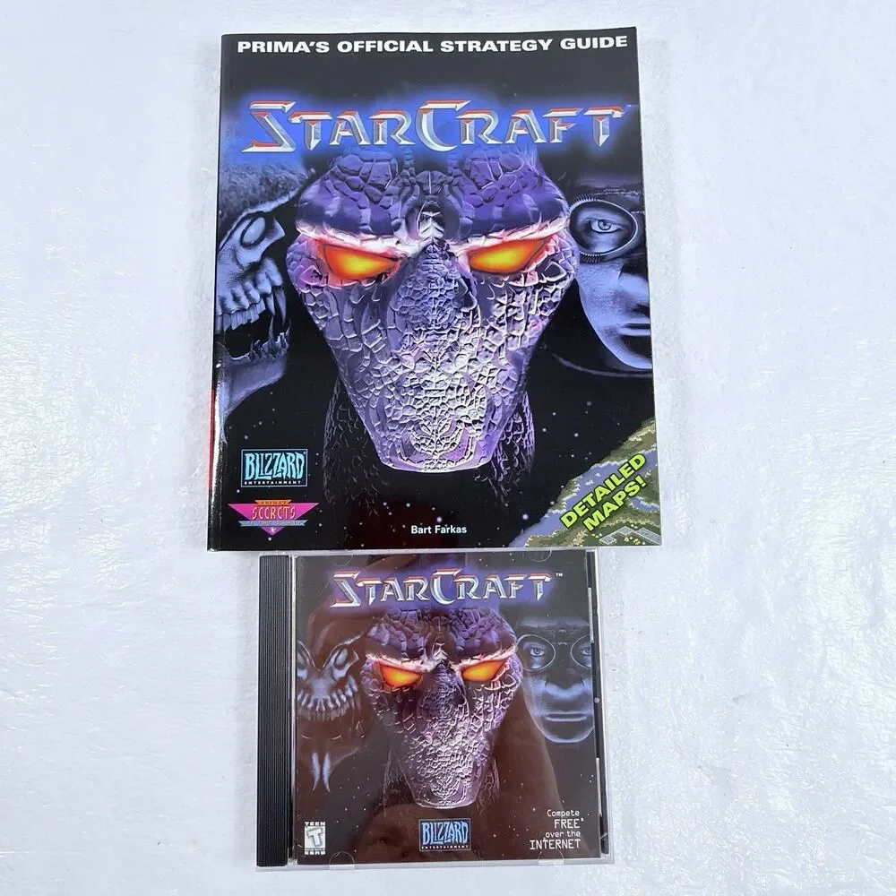 StarCraft Battle Chest PC Big Box Vintage Game With Expansion Brood War Manuals